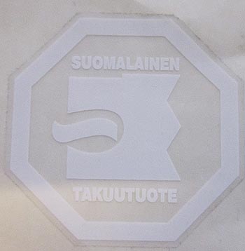 Suomalainen takuutuotetarra 1kpl valkoinen